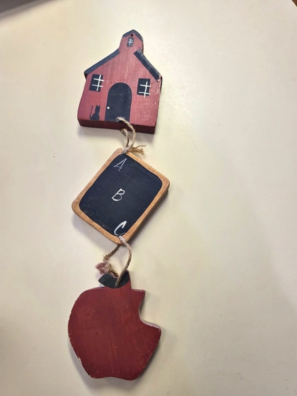 Apple House Chalkboard Hanging Decor, Red & Black